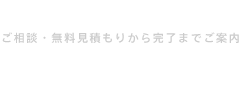 ご依頼から完了まで ご相談・無料見積もりから完了までご案内